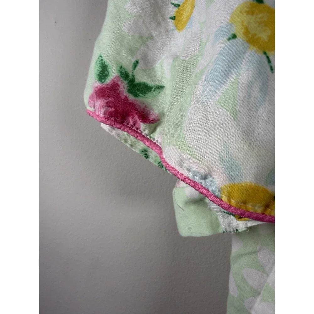 VTG Moon Dance Women's Nightgown Housecoat 2X Pink Floral Granny Cottage‎ Sleep